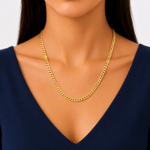 K18 Yellow Gold Chain Necklace – 48 cm