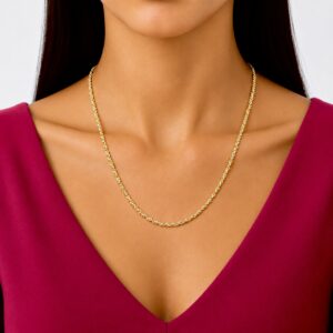 K18 Yellow Gold Chain Necklace – 40 cm